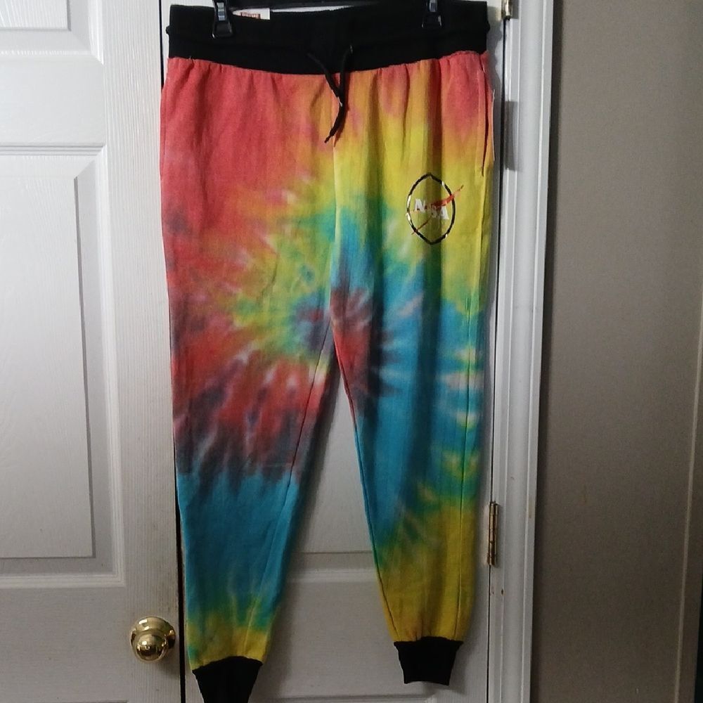 Prime Threads NASA multicolor tie dye Pull On Sweatpants Sz M NWT